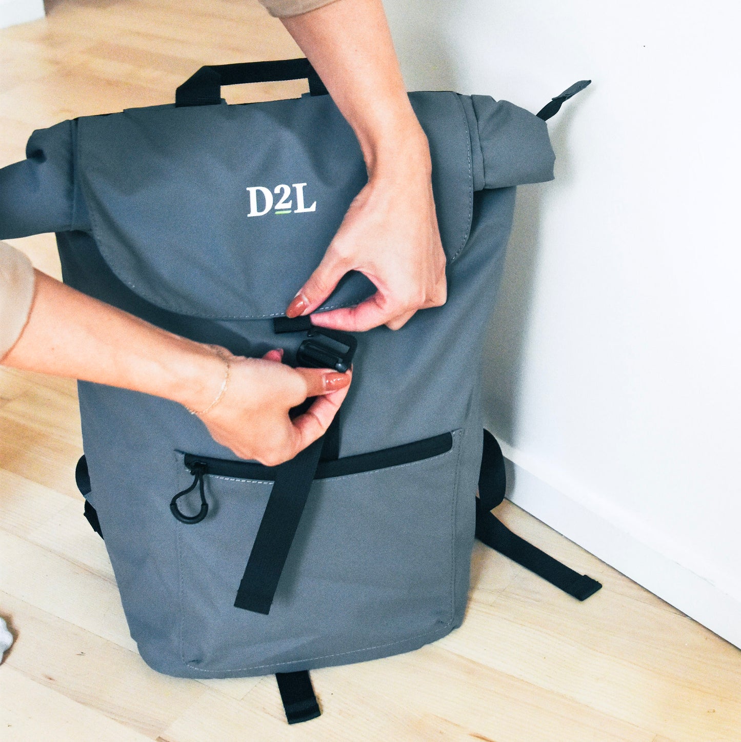 Anywhere, Anytime: D2L Recycled Water-Resistant Backpack